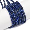 1928b Naturalne koraliki  lapis lazuli, okrągłe, fasetowane, 2 mm, otwór: 0,5 mm, około 197szt./sznur